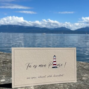 Carte d'amour, Carte de reconnaissance, Carte Tu es mon phare. image 5