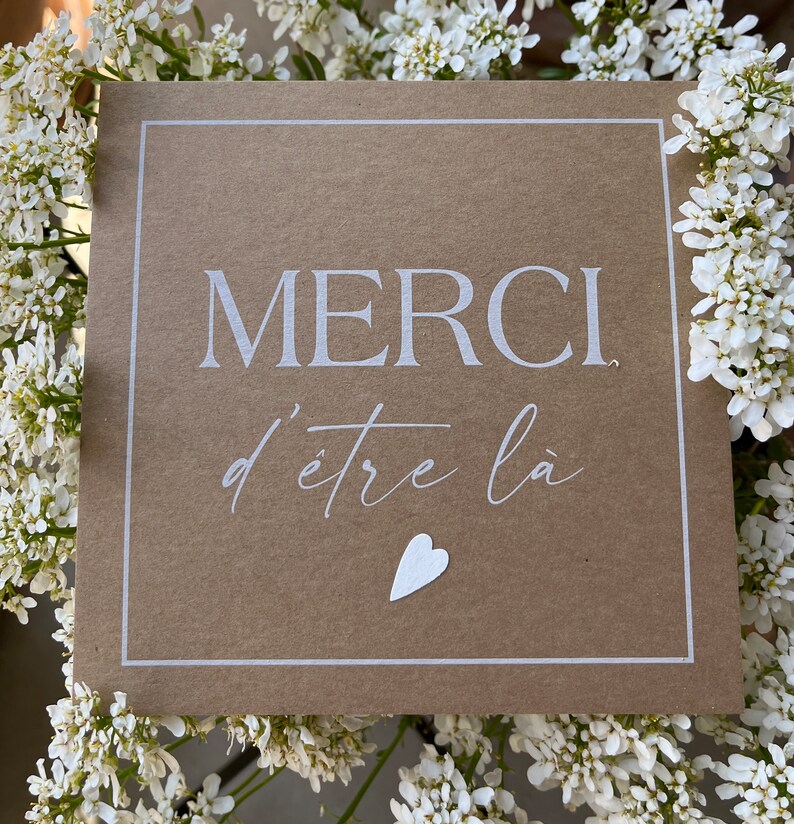 Carte de remerciement, Carte merci, Merci d'être là . image 10