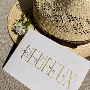 Carte pour les mariés, carte de mariage, carte de félicitations pour mariés, carte de vœux pour mariés. image 9