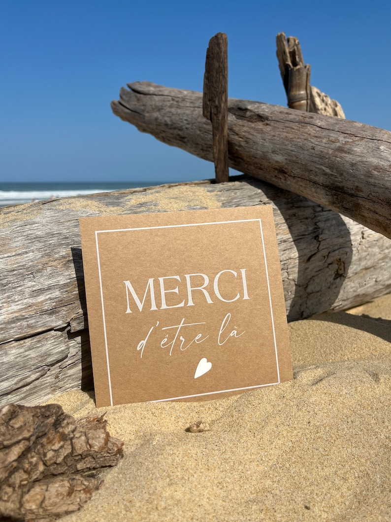 Carte de remerciement, Carte merci, Merci d'être là . image 2