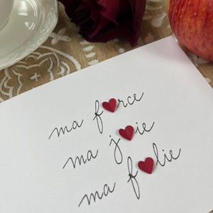 Carte d'amour, carte d'amitié, carte Saint-Valentin, Carte cœur. image 7