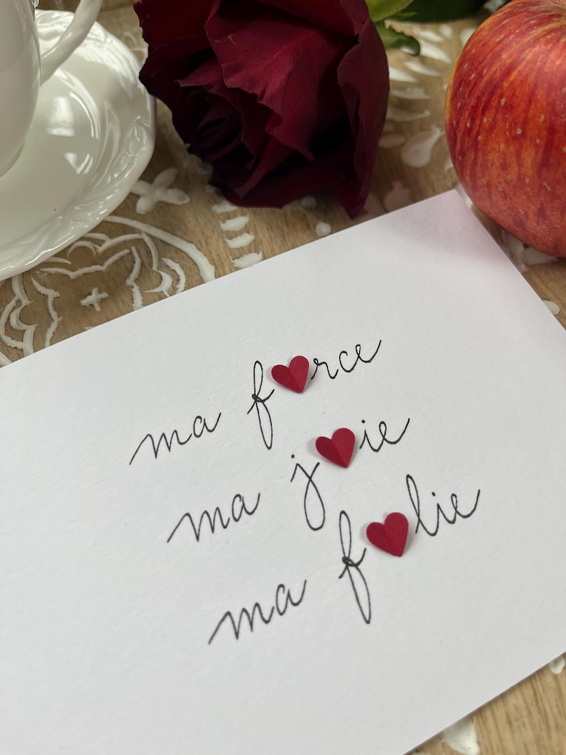 Carte d'amour, carte d'amitié, carte Saint-Valentin, Carte cœur. image 7