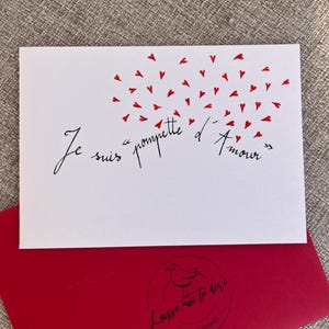 Carte d'amour, carte déclaration d'amour, carte Saint-Valentin, Carte pour fiançailles.
