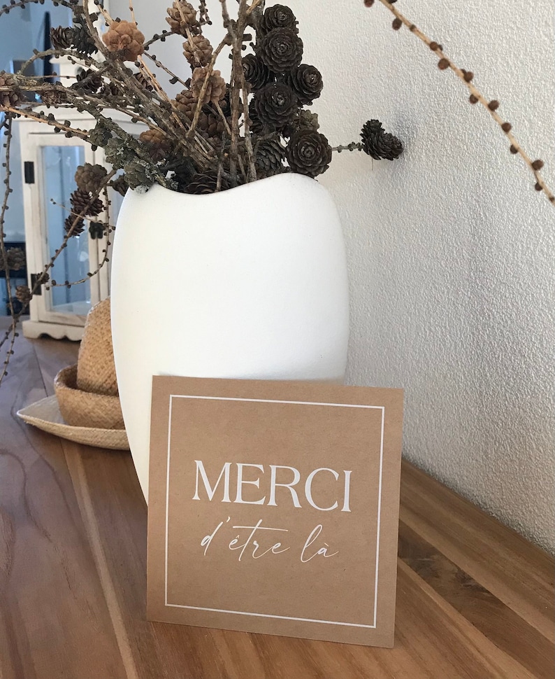 Carte de remerciement, Carte merci, Merci d'être là . image 3