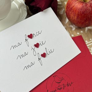 Carte d'amour, carte d'amitié, carte Saint-Valentin, Carte cœur. image 2