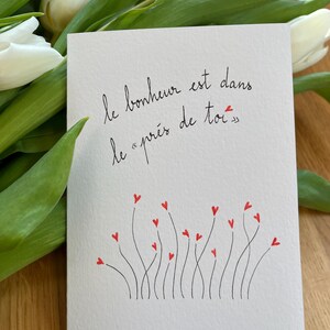 Cartão de amor, cartão de Dia dos Namorados, cartão de declaração de amor, cartão de coração, cartão feito à mão. imagem 8