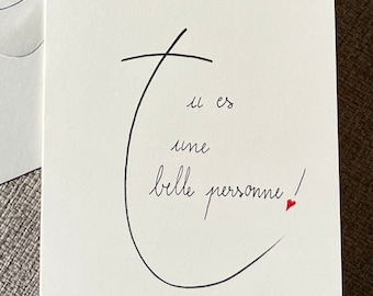 Carte d'amour, carte d'amitié, carte de reconnaissance.