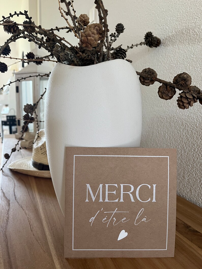 Carte de remerciement, Carte merci, Merci d'être là . image 6