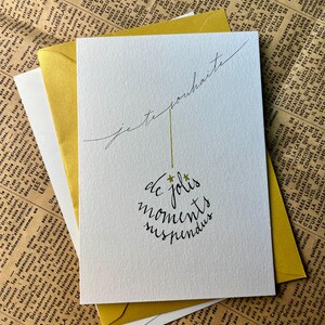 Carte de vœux, carte de Noël, carte de fêtes, carte de bienveillance, carte pensée positive. image 3
