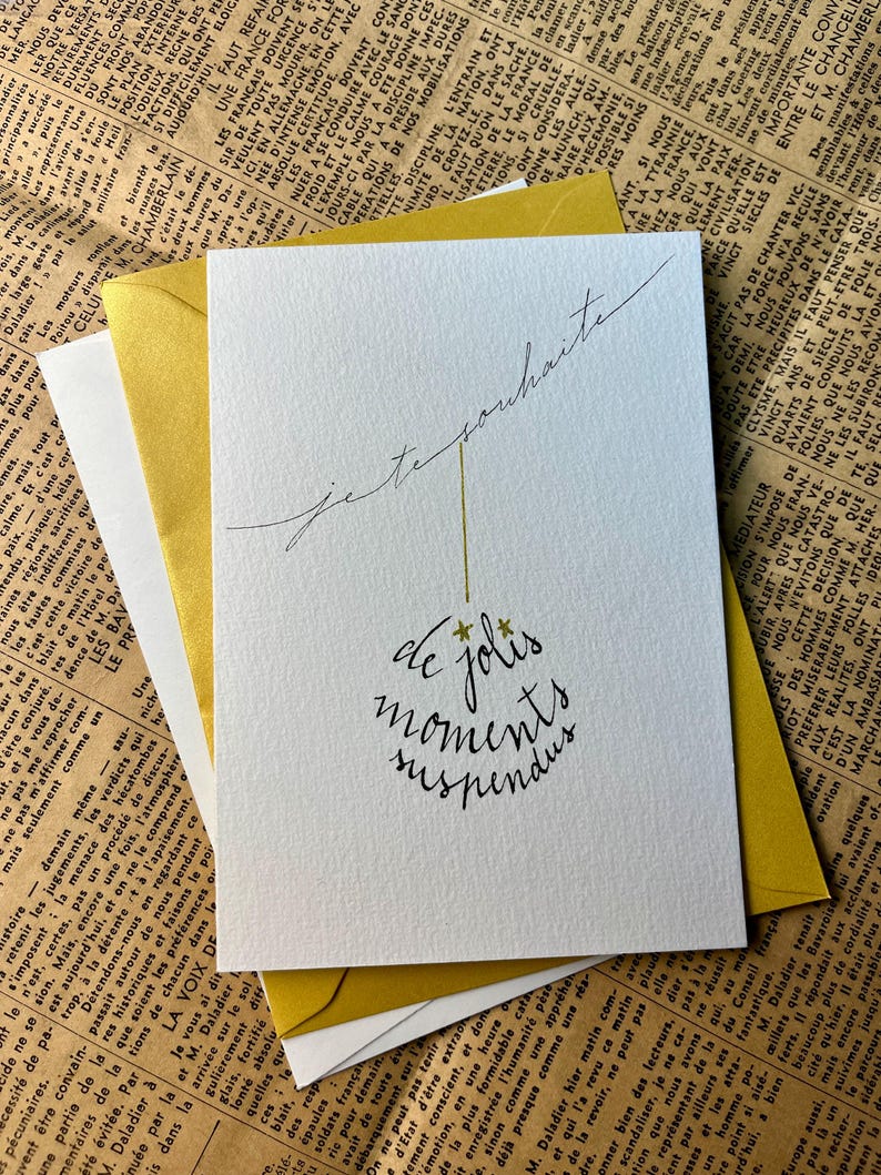 Carte de vœux, carte de Noël, carte de fêtes, carte de bienveillance, carte pensée positive. image 3