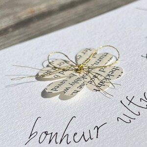 Carte porte bonheur, carte pour rendre heureux, carte vœux de bonheur, carte pour mariés, carte amitié, carte bienveillante. image 6