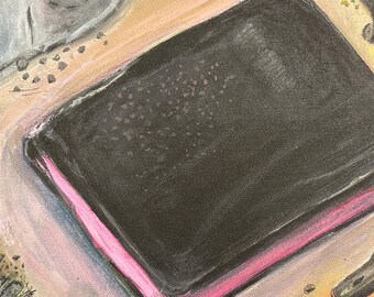 Original Acrylic Painting – “Old Leatherman’s Bible” | Framed | Inspired by Connecticut History