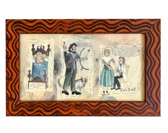 Vintage | Framed Giclée Print | 'Isaac and Rebecca, Jacob and Esau' by Kolene E. Spicher
