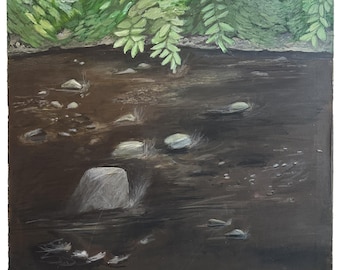 River Bed – Old Leatherman Series | Original Painting | 30" x 30"