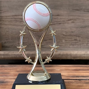 Baseball and Stars Trophy, Baseball Award, Team Award, Bulk Baseball Trophy, Little League Award, Little League Trophy