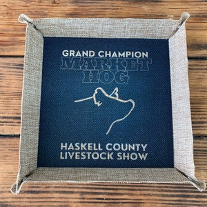 Custom Burlap Tray, County Fair Award, Livestock Show Award
