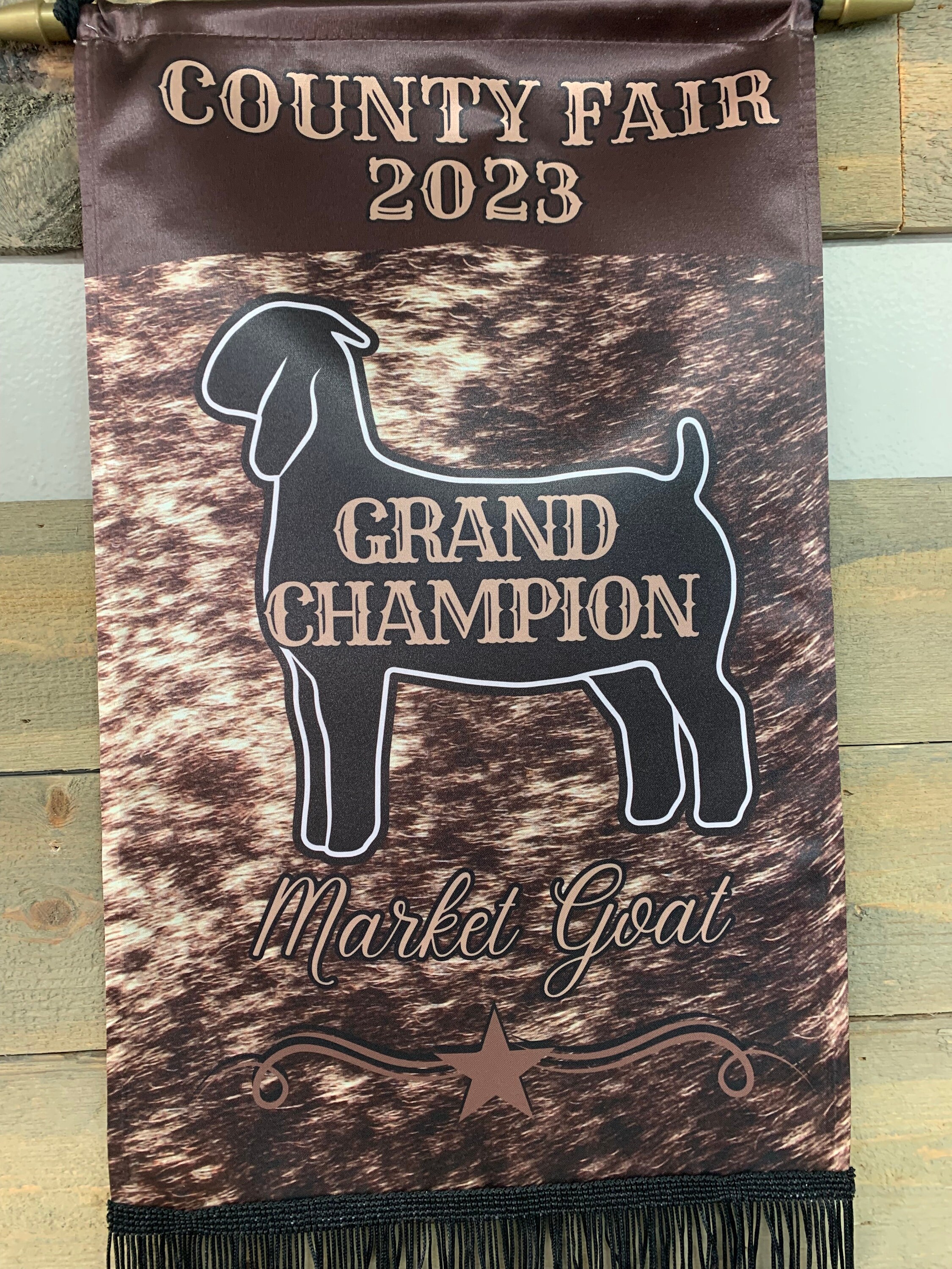 Cowhide Print Award Banner Etsy