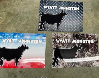 Livestock Stall Signs, Farm and Ranch Sign, Custom Stall Sign, Show Barn Stall Signs, FFA Stall Pen Sign, 4H Stall Pen Sign, Aluminum