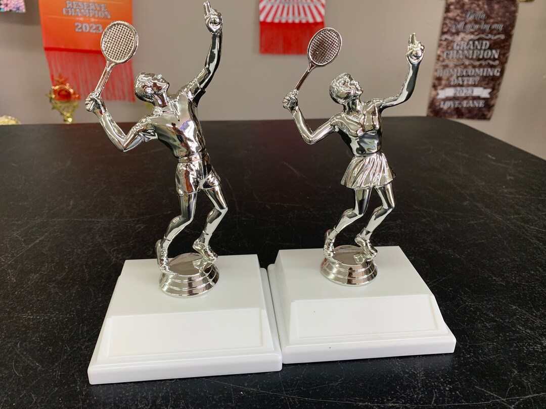 Tennis Figurine Trophy Award Etsy