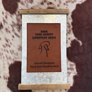 County Fair Custom Livestock Award Metal Banners, Rodeo Awards, FFA/4H Banquet Awards