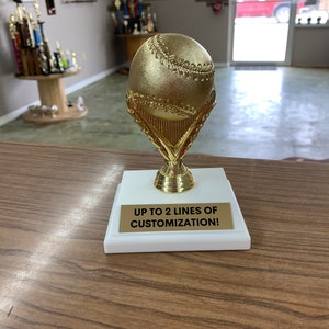 Gold Baseball Trophy