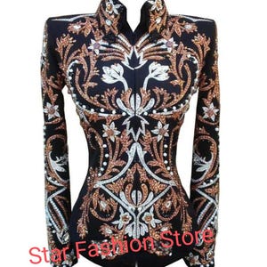 Showmanship | Custom Rodeo Queen | Showmanship Horsemanship |  Women Rail Show Jacket
