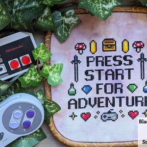 Video Game Cross Stitch Pattern - Instant Download PDF - Fantasy Cross Stitch, Gamer Cross Stitch, Pixel Cross Stitch, Gaming Cross Stitch