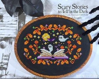 Storyween-Kreuzstichmuster – Sofort-Download als PDF – Buch-Kreuzstich, Lese-Kreuzstich, Grusel-Kreuzstich, Halloween-Kreuzstich