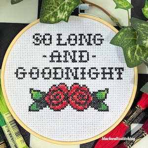 2000s Emo Cross Stitch Pattern - Instant Download PDF - Beginner Cross Stitch, Lyrics Cross Stitch, Music Cross Stitch, Elder Emo Stitch