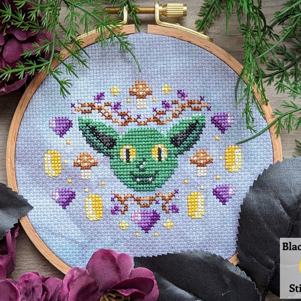 Goblin Cross Stitch Pattern - Instant Download PDF - Mythical Creatures, Fantasy Cross Stitch, Magical, Monsters