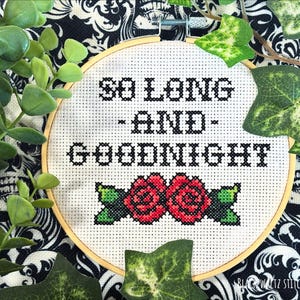 2000s Emo Cross Stitch Pattern - Instant Download PDF - Beginner Cross Stitch, Lyrics Cross Stitch, Music Cross Stitch, Elder Emo Stitch