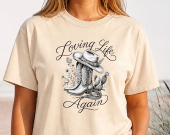 Dandelion Shirt Loving Life Again Comfort Colors Shirt Country Concert T-Shirt Music Lover Gift for Her Western Retro Tour Merch