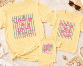God Is Good Matching Family Shirts, Christian Mommy and Me Shirt, Youth Faith Tee, Comfort Colors Adult Tee, Baby Onesie