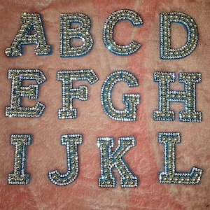 BLUE Pearl Initial Badge Reel Topper | A–Z Alphabet | Pearl Letter Badge Topper | Interchangeable topper.  Don't forget to choose your reel.