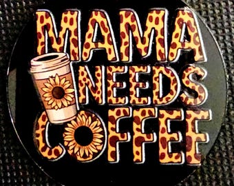 Topper per badge "Coffee Lover" / Acrilico intercambiabile / Tema caffeina