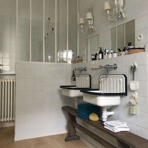 German Vintage Sink, Farmhouse Sink, Wall-mounted Sink, White Kitchen ...