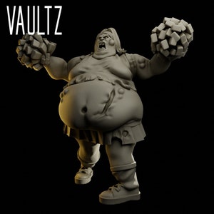 Fatty Cheerleader Zombie | Zombies | VaultZ Miniatures | 3D Printed