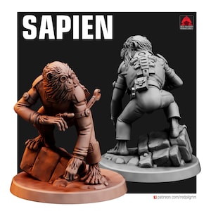 Sapien | 32 mm Grimdark Heroic Scale | Gothic Sci-Fi Inquisition Forces | 3D Printed Resin Miniature | Red Pilgrim Miniatures