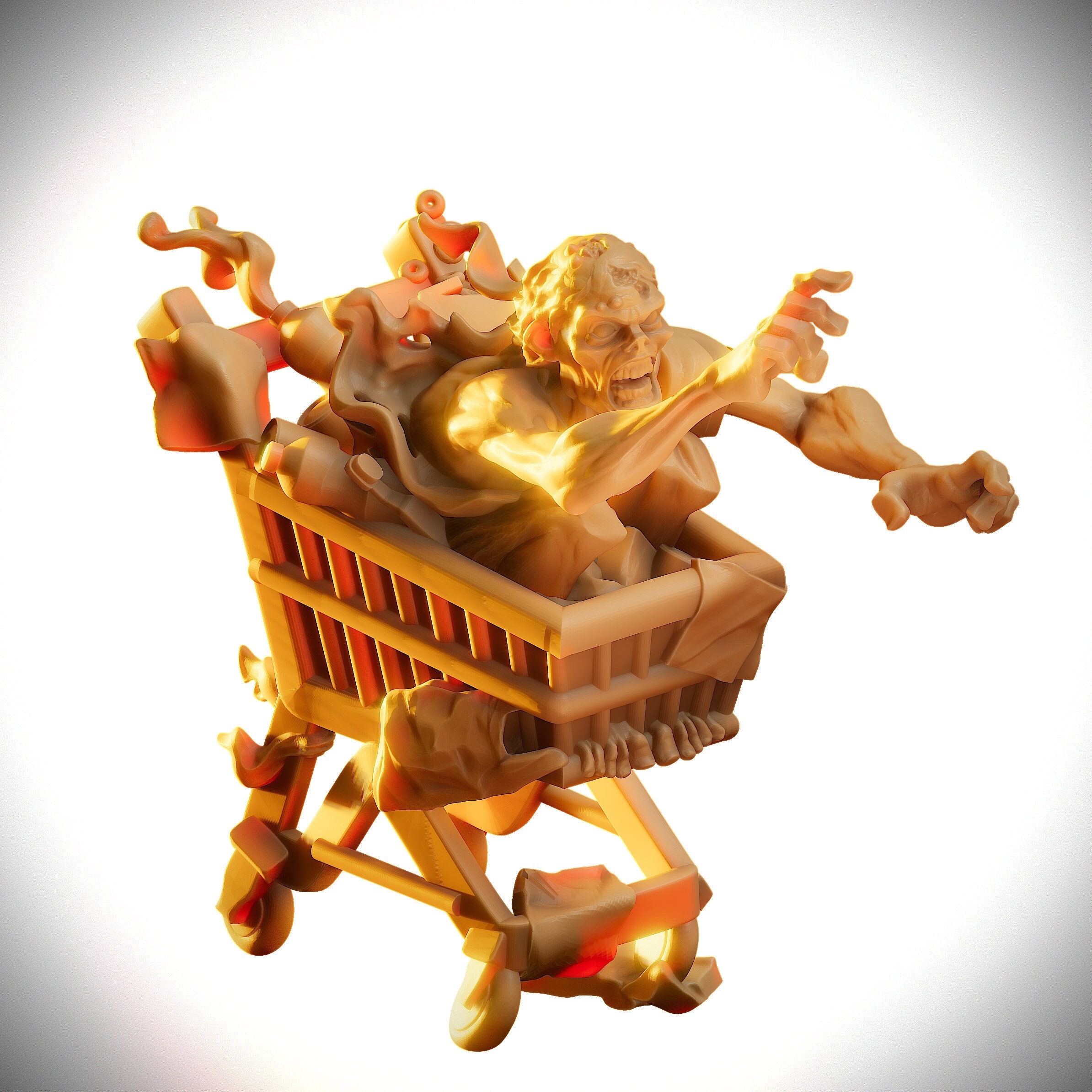 Shopping Cart Zombie | Zombies | VaultZ Miniatures | 3D Printed