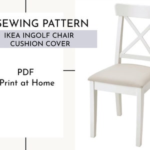 Ikea Ingolf Chair Cushion Cover Sewing Pattern // Written and Video Sewing Instructions incl. How to Remove and Replace Cover
