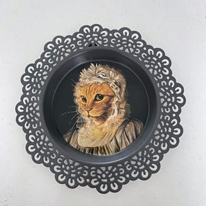 Victorian Cat Portrait Tray Plate Skurar IKEA Thierry Poncelet Rare Limited Edition