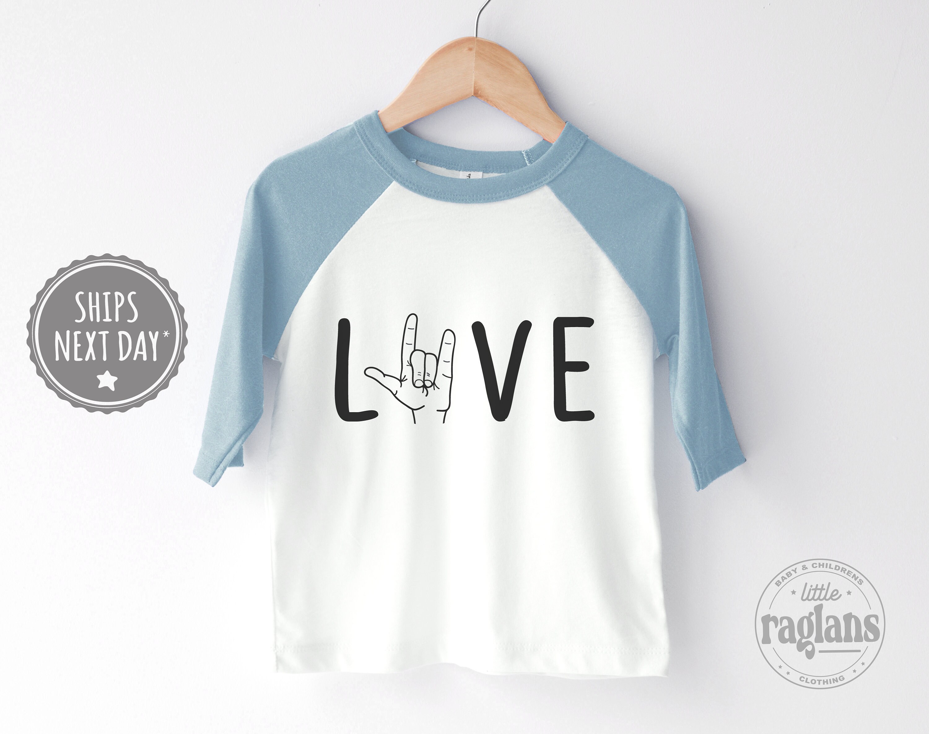 Love Sign Language Raglan - Cute Valentines Day Toddler Raglan - I Love ...