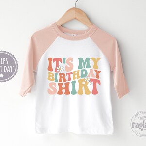 It&#39;s My Birthday Shirt Girls Raglan - Cute Retro Girls Birthday Baseball Tee