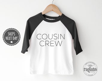 Cousin Crew Toddler Raglan - Minimalist Cousin Baseball Tee