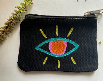 Canvas Coin Purse - Rainbow Eye