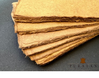 Unruled Deckle Edge Paper Wood Free Handmade Recycled Cotton Drawing Paper Eco-Friendly a4, a5 Paper With Unlined 130 Gsm Pack of 50 Pieces