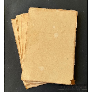 A4, A5 niet-gelijnd handgemaakt, gerecycled papier met randversiering Decoratief papier Milieuvriendelijk a4-a5-papier met ongevoerd 130 gsm Pak van 50 stuks