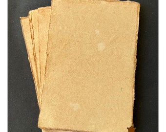 Handmade Recycled Vintage Deckle Edge Paper Eco-Friendly a4, a5  and A6 Paper perfect for wedding cards, calligraphy Pack of 50 Pieces