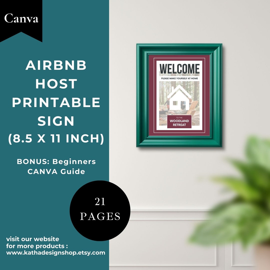 Airbnb Host Printable Signs Template, Canva-editable Airbnb Signs, VRBO ...