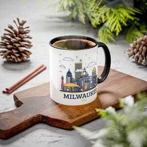 Milwaukee Mug, Colorful Milwaukee Mug, Milwaukee Gift, Souvenir Gift, Souvenir Mug, Milwaukee